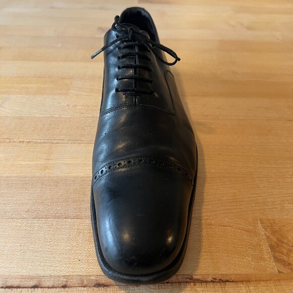 Men's GUCCI Cap Toe Black Leather Oxford - Size 9 - Picture 8 of 12